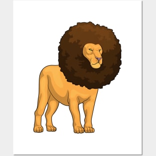 Lion Afro Hairs Posters and Art